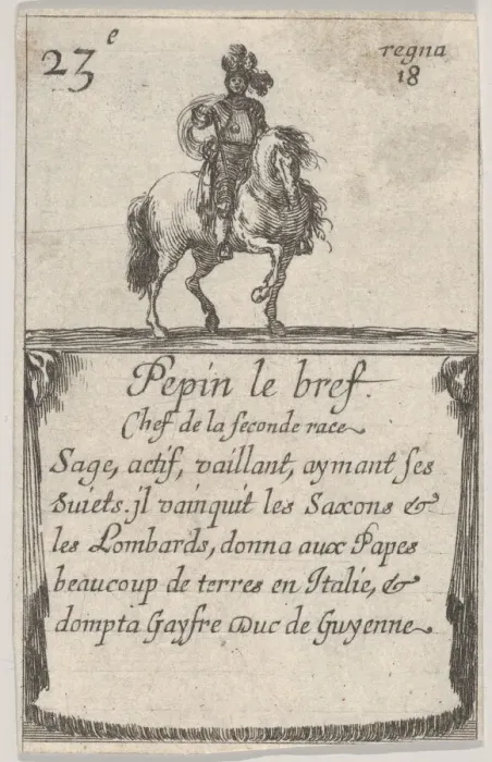 Framed Print : Pepin le bref / Chef de la seconde race... from Game of the Kings of France Framed Print : Pepin le bref / Chef de la seconde race... from Game of the Kings of France
