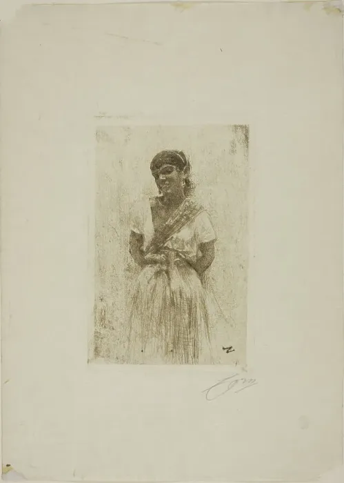 Framed Print : Pepita, 1883. Creator: Anders Leonard Zorn Framed Print : Pepita, 1883. Creator: Anders Leonard Zorn