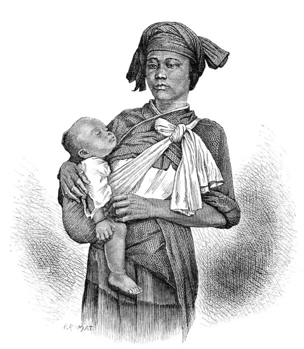 Framed Print : Pepo-Hoan woman and child, c1890 Framed Print : Pepo-Hoan woman and child, c1890