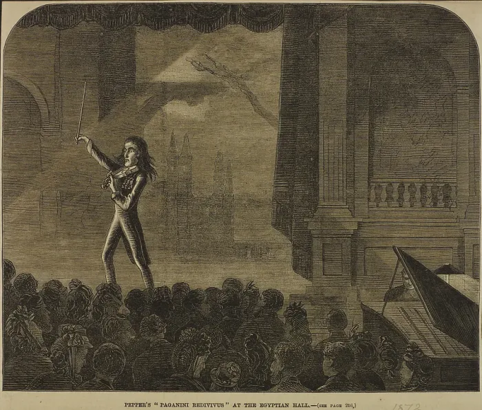 Framed Print : Pepper's Paganini Redivivus at the Egyptian Hall, 1872. Creator: Unknown. Pepper's Paganini Redivivus at the Egyptian Hall, 1872. Creator: Unknown Framed Print : Pepper's Paganini Redivivus at the Egyptian Hall, 1872. Creator: Unknown. Pepper's Paganini Redivivus at the Egyptian Hall, 1872. Creator: Unknown
