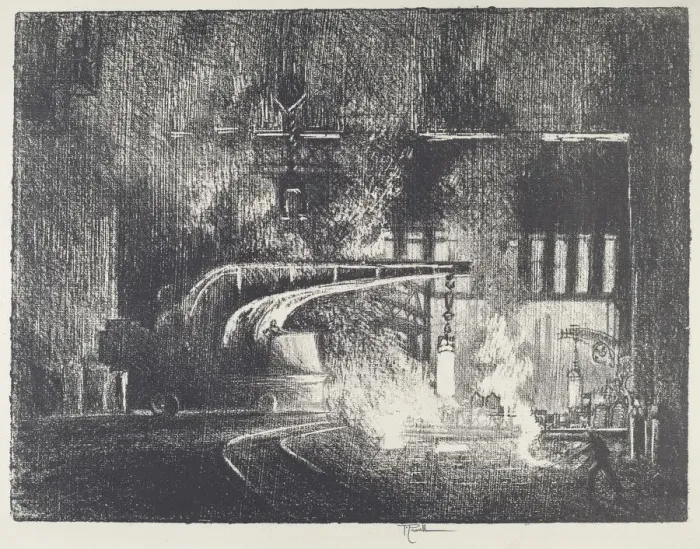 Framed Print : The Perambulator, 1916. Creator: Joseph Pennell Framed Print : The Perambulator, 1916. Creator: Joseph Pennell