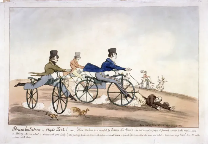 Framed Print : Perambulators in Hyde Park!, London, 1819 Framed Print : Perambulators in Hyde Park!, London, 1819