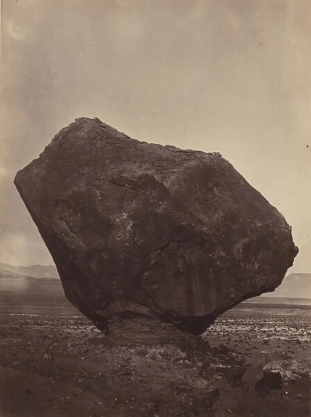 Perched Rock, Rocker Creek, Arizona, 1872. Creator: William H. Bell