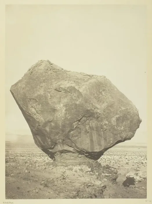 Framed Print : Perched Rock, Rocker Creek, Arizona, 1872. Creator: William H. Bell Framed Print : Perched Rock, Rocker Creek, Arizona, 1872. Creator: William H. Bell
