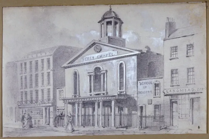 Framed Print : Percy Chapel, Charlotte Street, Fitzroy Square, London, 1857. Artist Framed Print : Percy Chapel, Charlotte Street, Fitzroy Square, London, 1857. Artist
