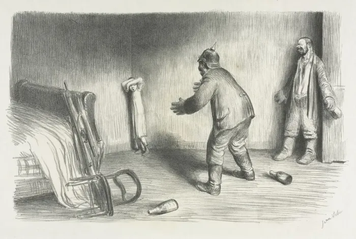 Framed Print : Perdue, 1914. Creator: Jean Veber (French, 1868-aft 1907)