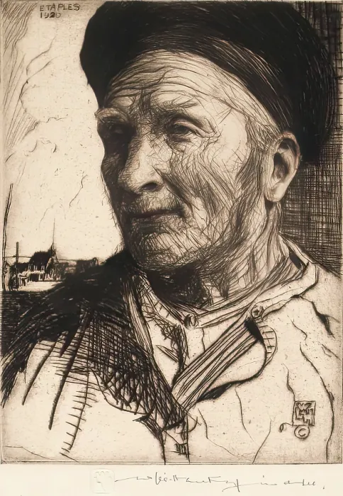 Framed Print : Pere - Dachicourt, 1920. Creator: William Lee-Hankey Framed Print : Pere - Dachicourt, 1920. Creator: William Lee-Hankey