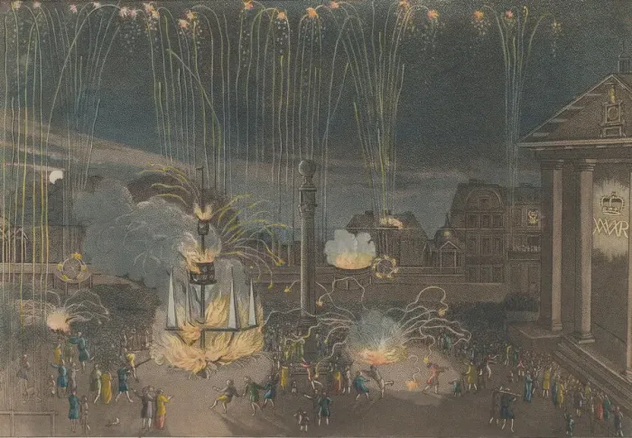 Framed Print : A Perfect Description of the Firework in Covent Garden that was perform d at the Charge Framed Print : A Perfect Description of the Firework in Covent Garden that was perform d at the Charge