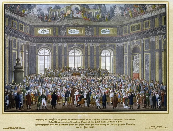 Framed Print : Performance of The Creation in the Festival Hall of the Vienna University on 27 March 1809... Creator: Wigand, Balthasar (1770-1846) Framed Print : Performance of The Creation in the Festival Hall of the Vienna University on 27 March 1809... Creator: Wigand, Balthasar (1770-1846)