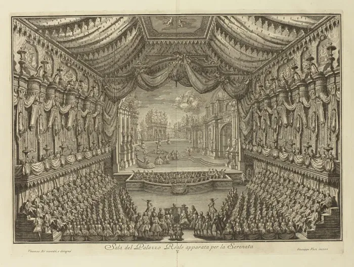 Framed Print : The Performance of La Serenata in the Royal Palace of Naples, 1749 Framed Print : The Performance of La Serenata in the Royal Palace of Naples, 1749