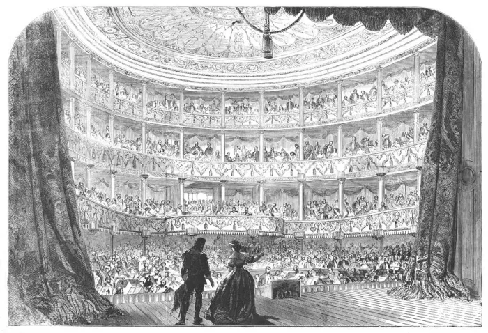 Framed Print : Performance Before Her Majesty in the Theatre of the Palace of St. Cloud, c1855 Framed Print : Performance Before Her Majesty in the Theatre of the Palace of St. Cloud, c1855