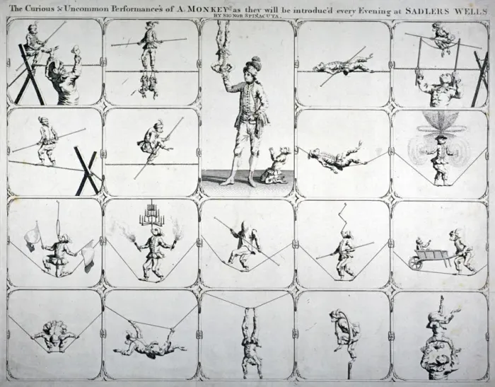 Framed Print : Performance at Sadlers Wells Theatre, Finsbury, London, 1750 Framed Print : Performance at Sadlers Wells Theatre, Finsbury, London, 1750