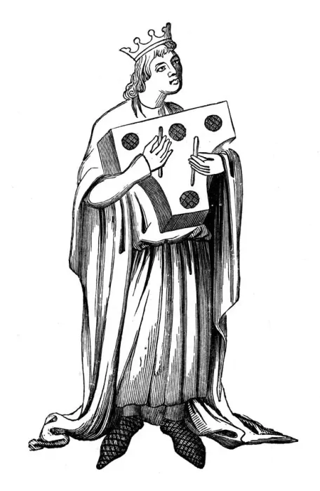 Framed Print : A performer on the psalterion, 14th century, (1870) Framed Print : A performer on the psalterion, 14th century, (1870)