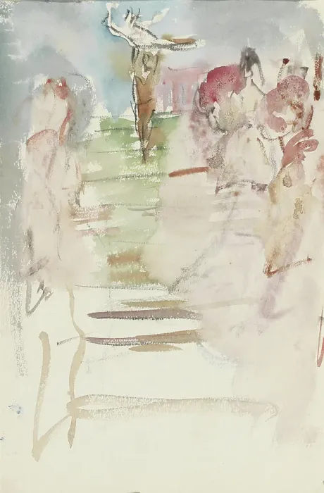 Framed Print : Performers on stage, 1875-1934. Creator: Isaac Lazerus Israels Framed Print : Performers on stage, 1875-1934. Creator: Isaac Lazerus Israels