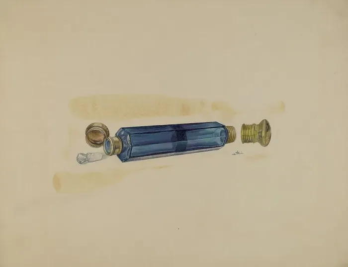 Framed Print : Perfume Bottle, 1938. Creator: Ralph Atkinson Framed Print : Perfume Bottle, 1938. Creator: Ralph Atkinson