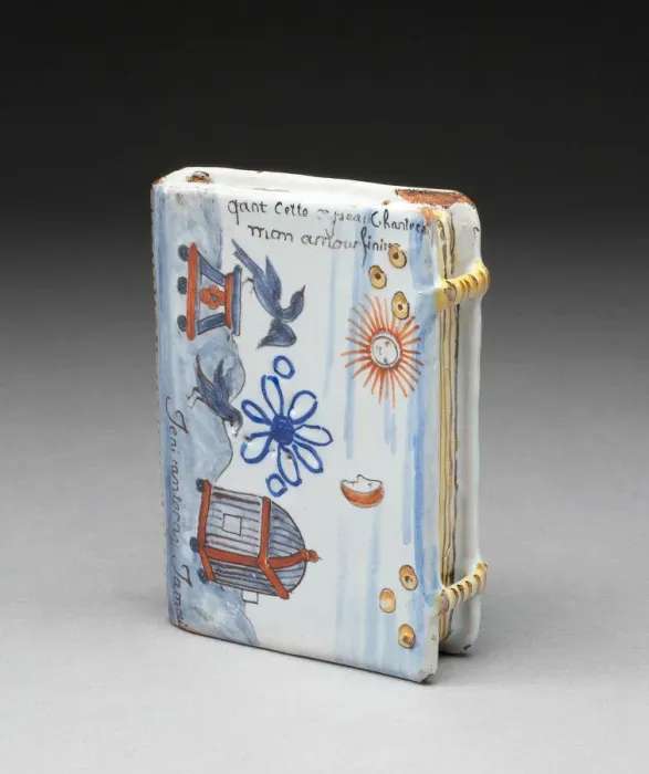 Framed Print : Perfume Flask in the form of a Book, France, c. 1780. Creator: Unknown Framed Print : Perfume Flask in the form of a Book, France, c. 1780. Creator: Unknown