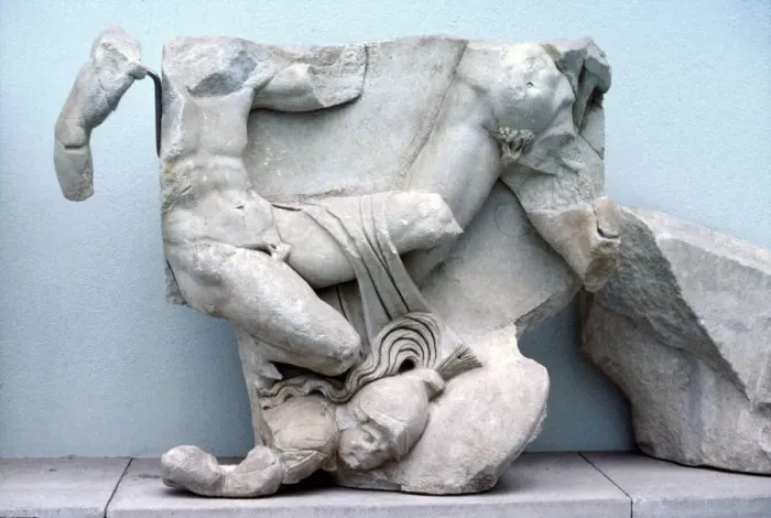 Framed Print : Pergamon Altar detail, early 2nd century