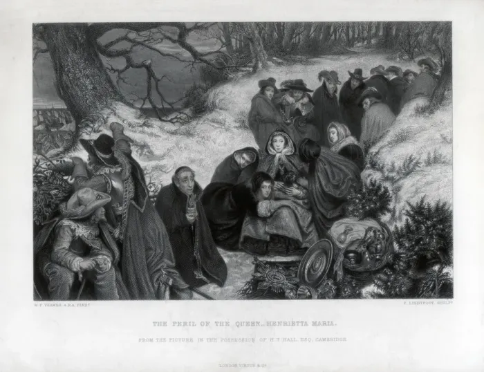 Framed Print : The Peril of the Queen Henrietta Maria, 19th century. Artist: P Lightfoot Framed Print : The Peril of the Queen Henrietta Maria, 19th century. Artist: P Lightfoot