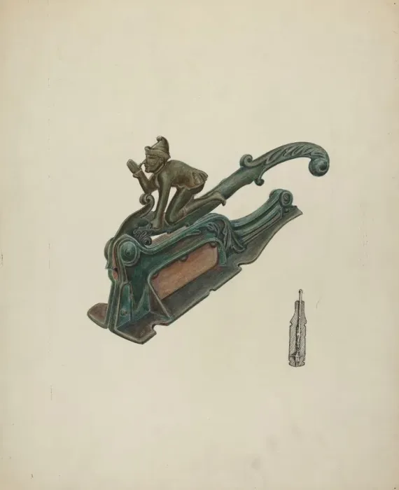 Framed Print : Perique Tobacco Cutter, c. 1937. Creator: Al Curry Framed Print : Perique Tobacco Cutter, c. 1937. Creator: Al Curry