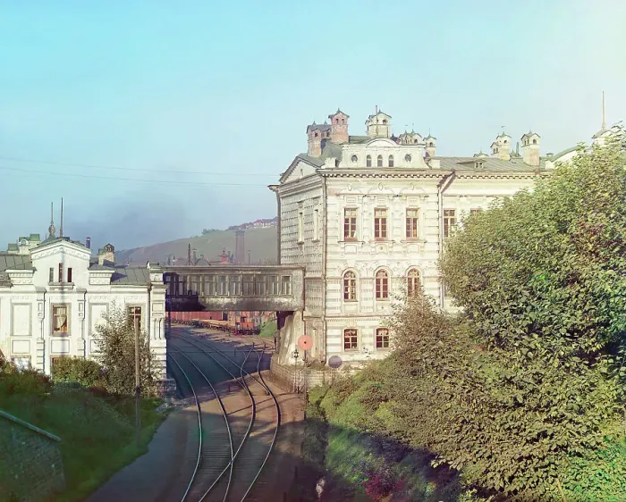 Framed Print : Perm: Headquarters of the Ural Railway Administration, 1910. Creator: Sergey Mikhaylovich Prokudin-Gorsky Framed Print : Perm: Headquarters of the Ural Railway Administration, 1910. Creator: Sergey Mikhaylovich Prokudin-Gorsky