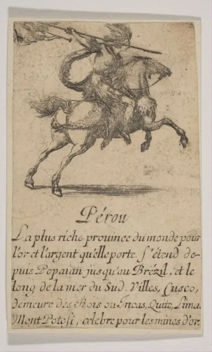 Framed Print : Perou, 1644. Creator: Stefano della Bella Framed Print : Perou, 1644. Creator: Stefano della Bella