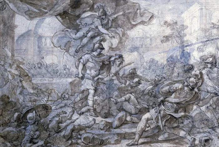 Framed Print : Perseus Holding up the Head of Medusa, 18th century. Artist: Francesco Solimena Framed Print : Perseus Holding up the Head of Medusa, 18th century. Artist: Francesco Solimena