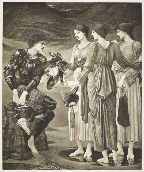 Framed Print : The Perseus Series - Perseus and the Nereids, c1870s, (1900). Creator: Unknown Framed Print : The Perseus Series - Perseus and the Nereids, c1870s, (1900). Creator: Unknown