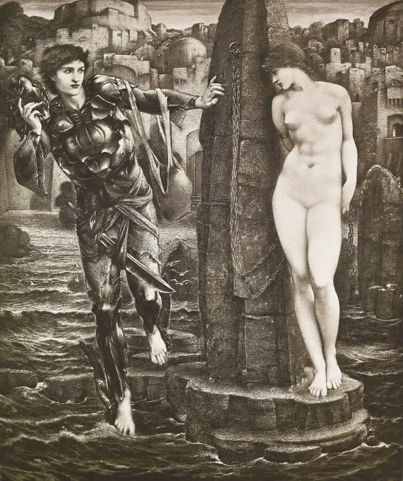 Framed Print : The Perseus Series - The Rock of Doom, c1880s, (1900). Creator: Unknown Framed Print : The Perseus Series - The Rock of Doom, c1880s, (1900). Creator: Unknown