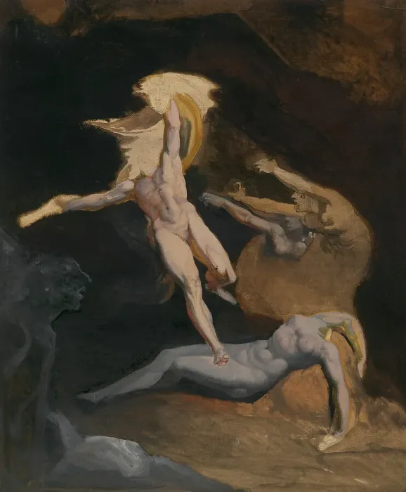 Framed Print : Perseus Starting from the Cave of the Gorgons, c.1816. Creator: Henry Fuseli Framed Print : Perseus Starting from the Cave of the Gorgons, c.1816. Creator: Henry Fuseli
