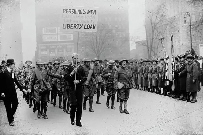 Framed Print : Pershing Veterans, 1918. Creator: Bain News Service Framed Print : Pershing Veterans, 1918. Creator: Bain News Service