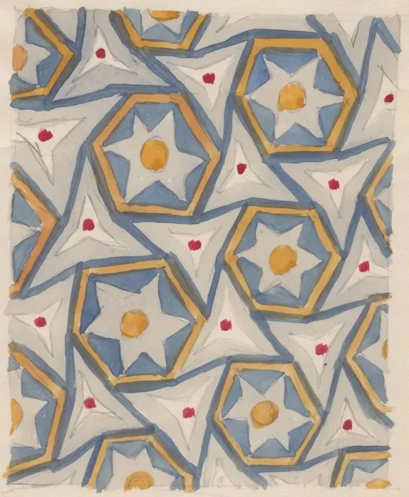 Framed Print : Persian design, c1950. Creator: Shirley Markham Framed Print : Persian design, c1950. Creator: Shirley Markham