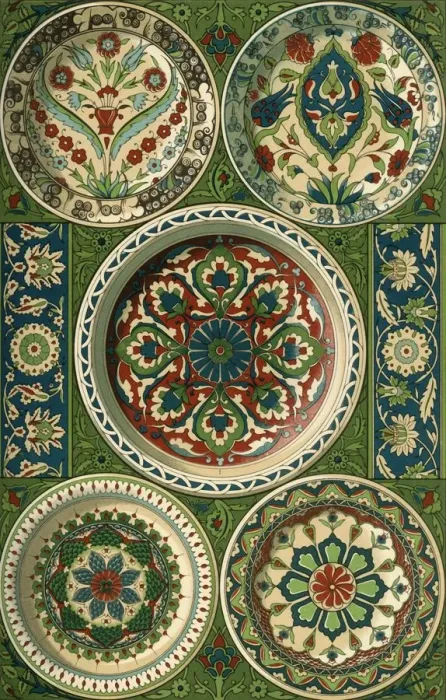 Framed Print : Persian pottery, (1898). Creator: Unknown Framed Print : Persian pottery, (1898). Creator: Unknown