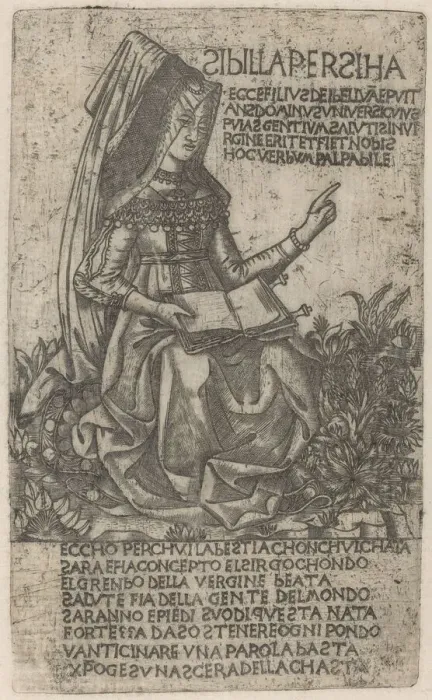 Framed Print : Persian Sibyl, early 15th century. Creator: Unknown Framed Print : Persian Sibyl, early 15th century. Creator: Unknown