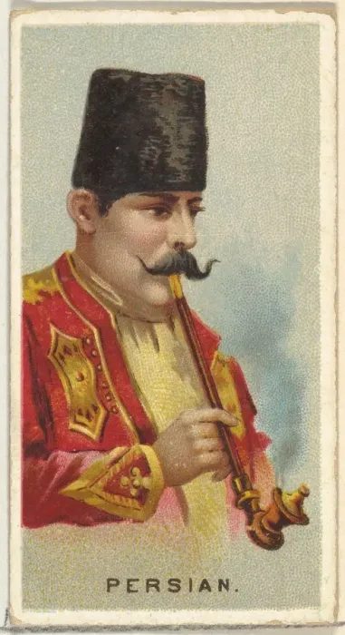 Framed Print : Persian, from Worlds Smokers series (N33) for Allen & Ginter Cigarettes, 1888 Framed Print : Persian, from Worlds Smokers series (N33) for Allen & Ginter Cigarettes, 1888