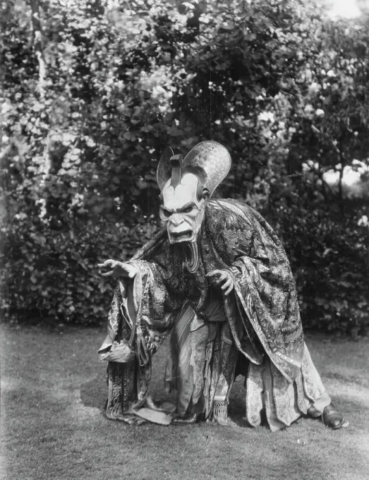 Framed Print : Person wearing a mask made by W.T. Benda, 1925 Sept. 20. Creator: Arnold Genthe Framed Print : Person wearing a mask made by W.T. Benda, 1925 Sept. 20. Creator: Arnold Genthe