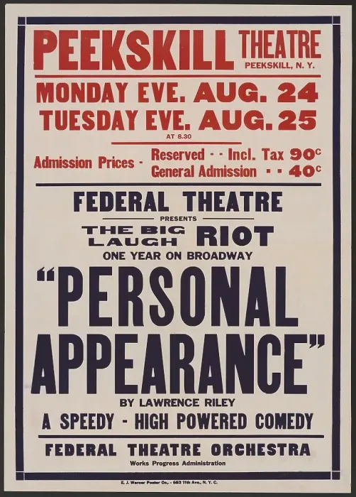 Framed Print : Personal Appearance 2, Peekskill, NY, [1930s]. Creator: Unknown