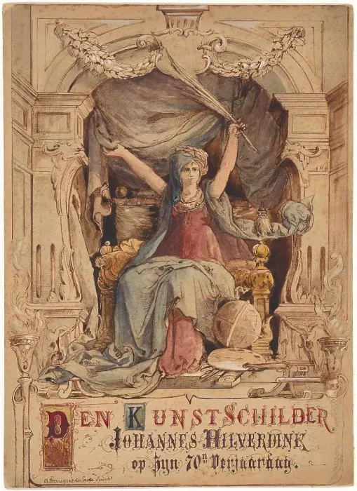 Framed Print : Personification of painting, 1856-1912. Creator: Abraham Henriques de Souza Framed Print : Personification of painting, 1856-1912. Creator: Abraham Henriques de Souza