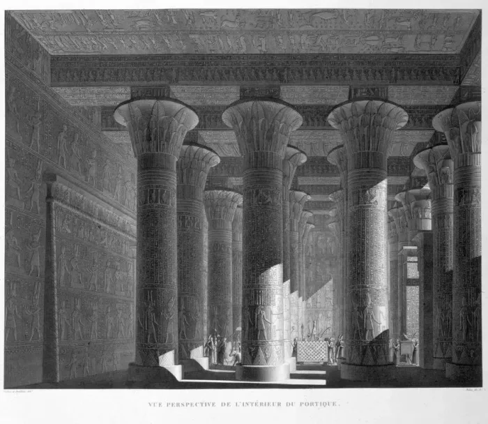 Framed Print : Perspective view of the portico interior, Esna (Latopolis), Egypt, 1822. Artist: Sellier Framed Print : Perspective view of the portico interior, Esna (Latopolis), Egypt, 1822. Artist: Sellier