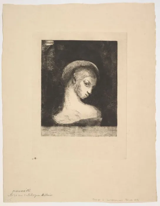 Framed Print : Perversity, 1891. Creator: Odilon Redon Framed Print : Perversity, 1891. Creator: Odilon Redon