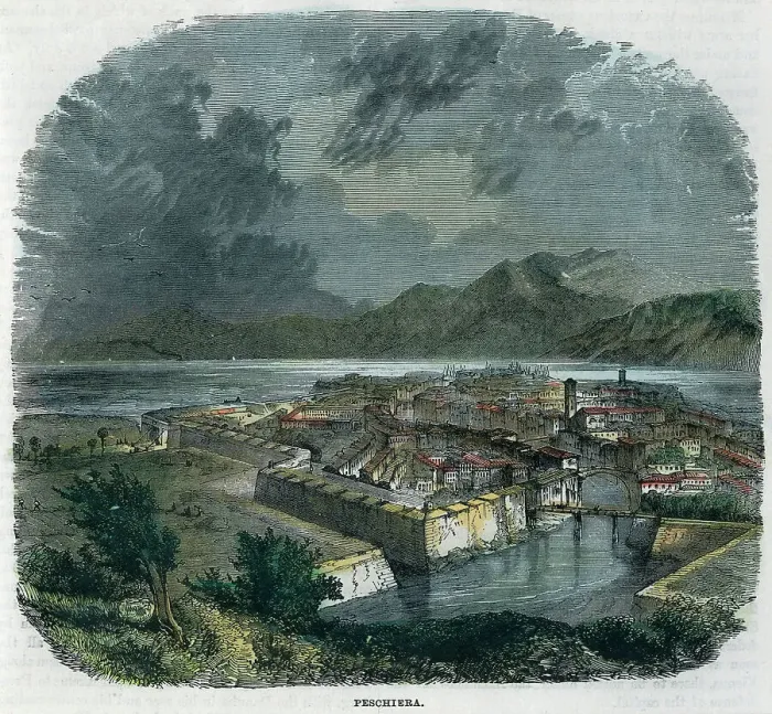 Framed Print : Peschiera del Garda, Italy, c1875 Framed Print : Peschiera del Garda, Italy, c1875