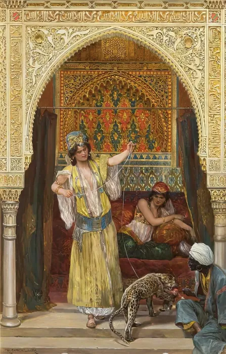 Framed Print : The Pet of the Harem, c1880-1927. Creator: Richard Caton Woodville II Framed Print : The Pet of the Harem, c1880-1927. Creator: Richard Caton Woodville II
