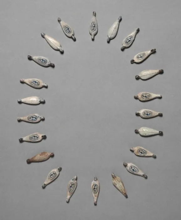 Framed Print : Petal-Shaped Beads, c. 1391-1353 BC. Creator: Unknown Framed Print : Petal-Shaped Beads, c. 1391-1353 BC. Creator: Unknown
