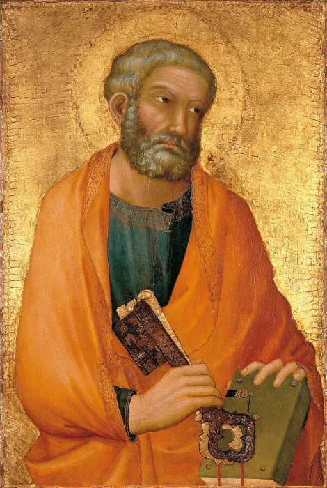Framed Print : Peter the Apostle. Artist: Martini, Simone, di (1280 / 85-1344) Framed Print : Peter the Apostle. Artist: Martini, Simone, di (1280 / 85-1344)