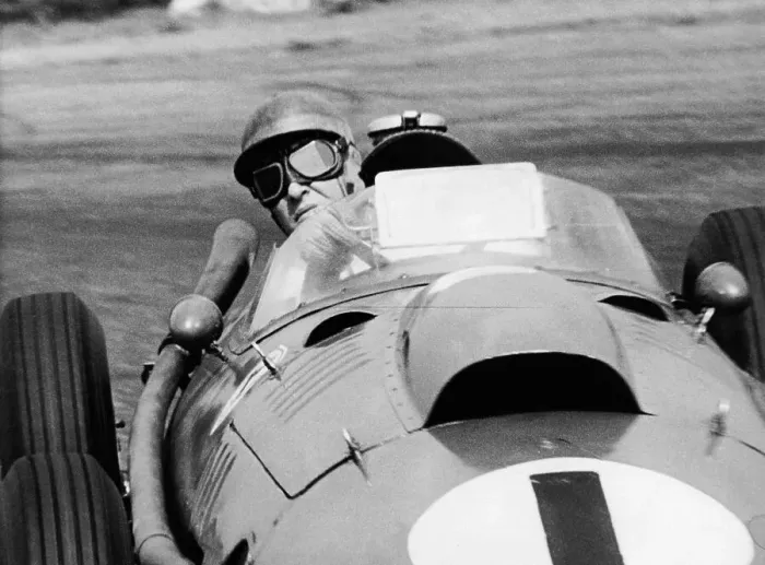 Framed Print : Peter Collins in a Ferrari Framed Print : Peter Collins in a Ferrari