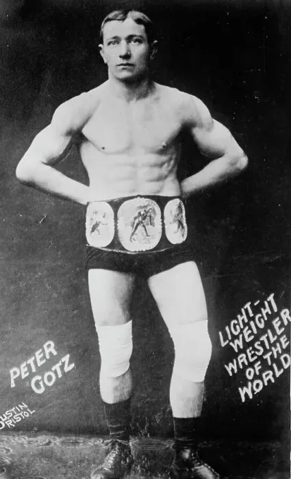 Framed Print : Peter Gotz - lightweight wrestler of the world, between c1910 and c1915. Creator: Bain News Service Framed Print : Peter Gotz - lightweight wrestler of the world, between c1910 and c1915. Creator: Bain News Service