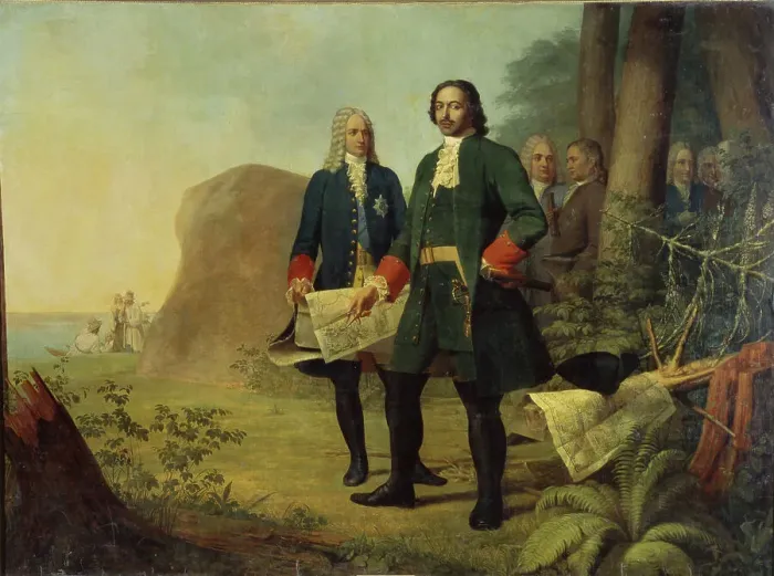 Framed Print : Peter the Great. The founding of Saint Petersburg, 1838. Artist: Venetsianov, Alexei Gavrilovich (1780-1847) Framed Print : Peter the Great. The founding of Saint Petersburg, 1838. Artist: Venetsianov, Alexei Gavrilovich (1780-1847)