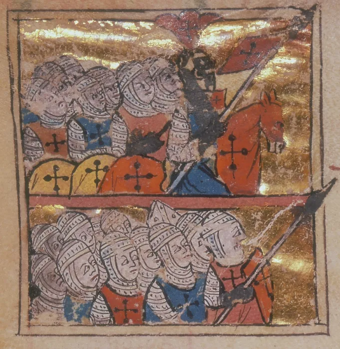 Framed Print : Peter the Hermit leading the Crusades, 1311. Creator: Unknown Framed Print : Peter the Hermit leading the Crusades, 1311. Creator: Unknown