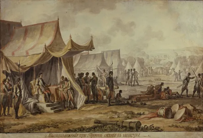 Framed Print : Peter I at the Pruth River, 1804. Artist: Ivanov, Mikhail Matveevich (1748-1823) Framed Print : Peter I at the Pruth River, 1804. Artist: Ivanov, Mikhail Matveevich (1748-1823)