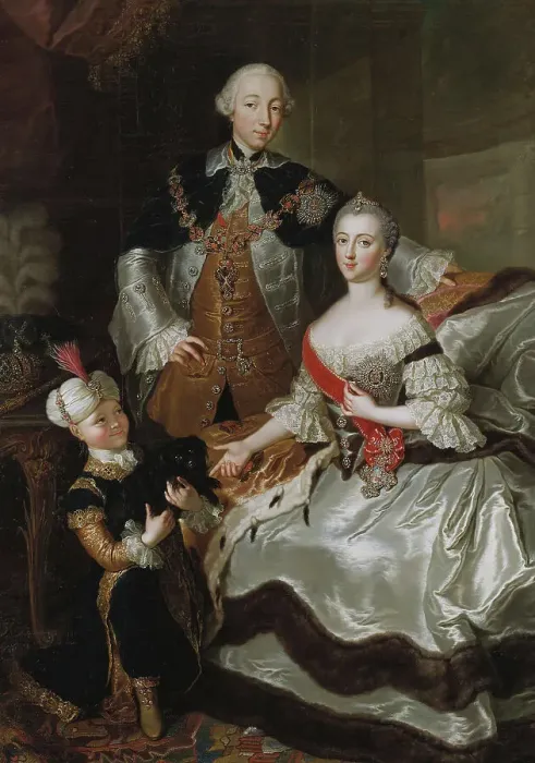 Framed Print : Peter III and Catherine II of Russia, 1756. Creator: Anna Rosina de Gasc Framed Print : Peter III and Catherine II of Russia, 1756. Creator: Anna Rosina de Gasc