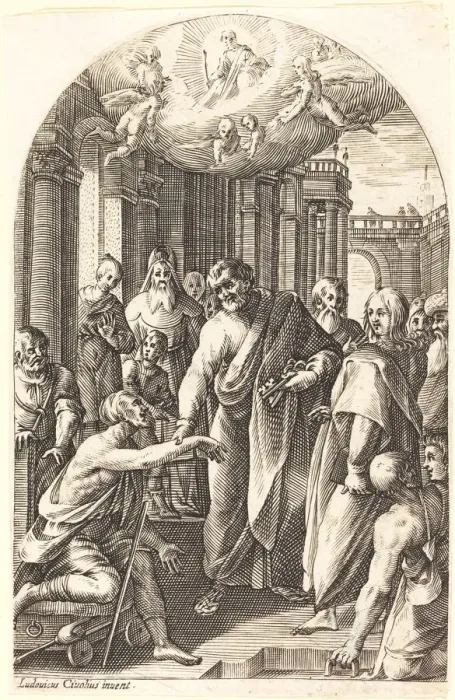 Framed Print : Peter and John Healing the Lame, 1608 / 1611. Creator: Jacques Callot Framed Print : Peter and John Healing the Lame, 1608 / 1611. Creator: Jacques Callot